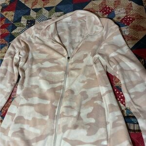 Old Navy Active Beige Camouflage Fleece